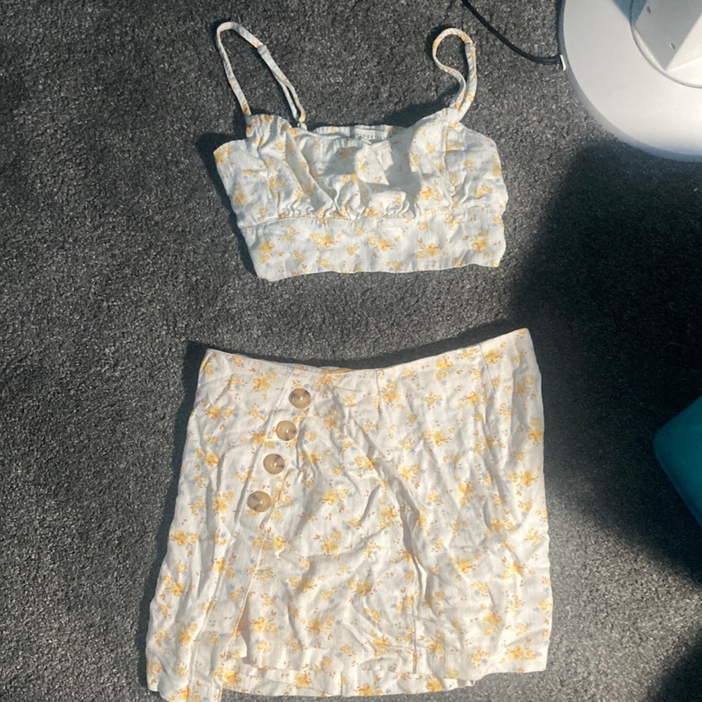 tropical flower set! skirt and tank!